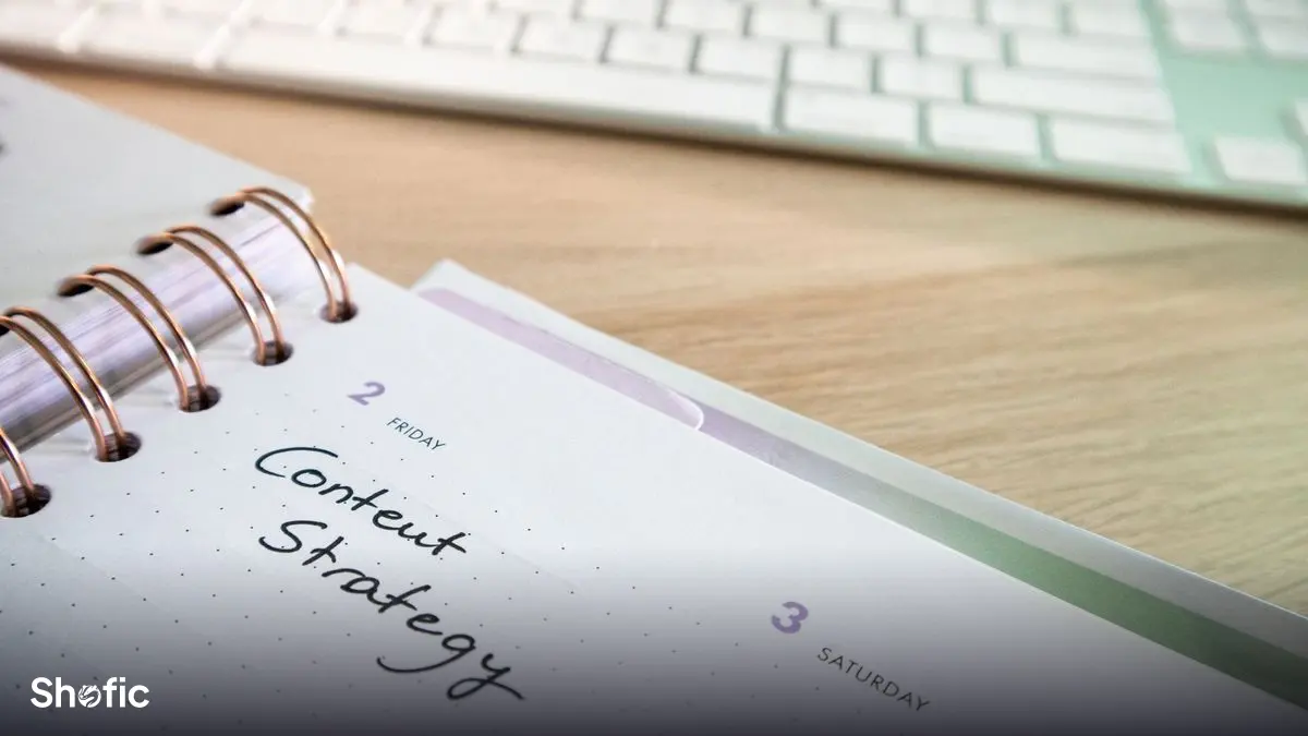 A weekly posting calendar planned on a desk