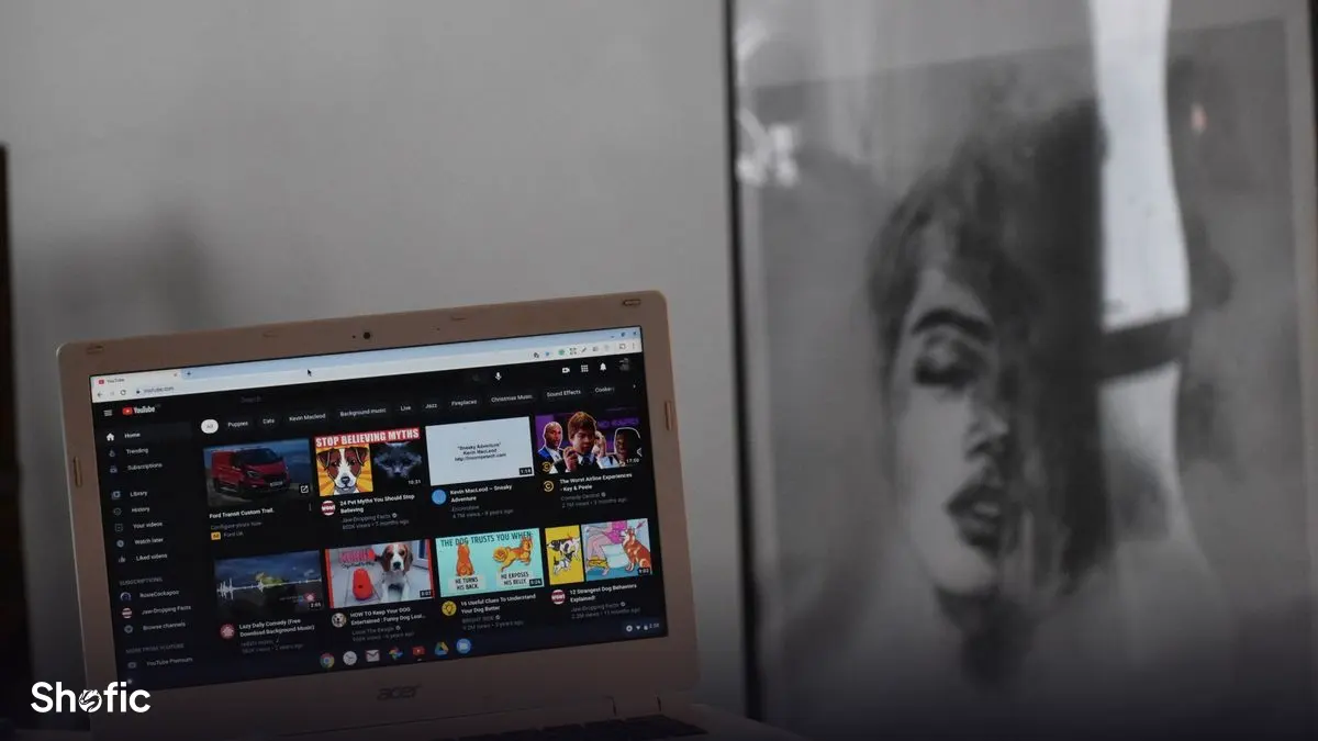 A Facebook page open on a laptop screen