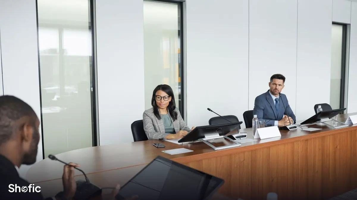 People in an animated discussion around a table