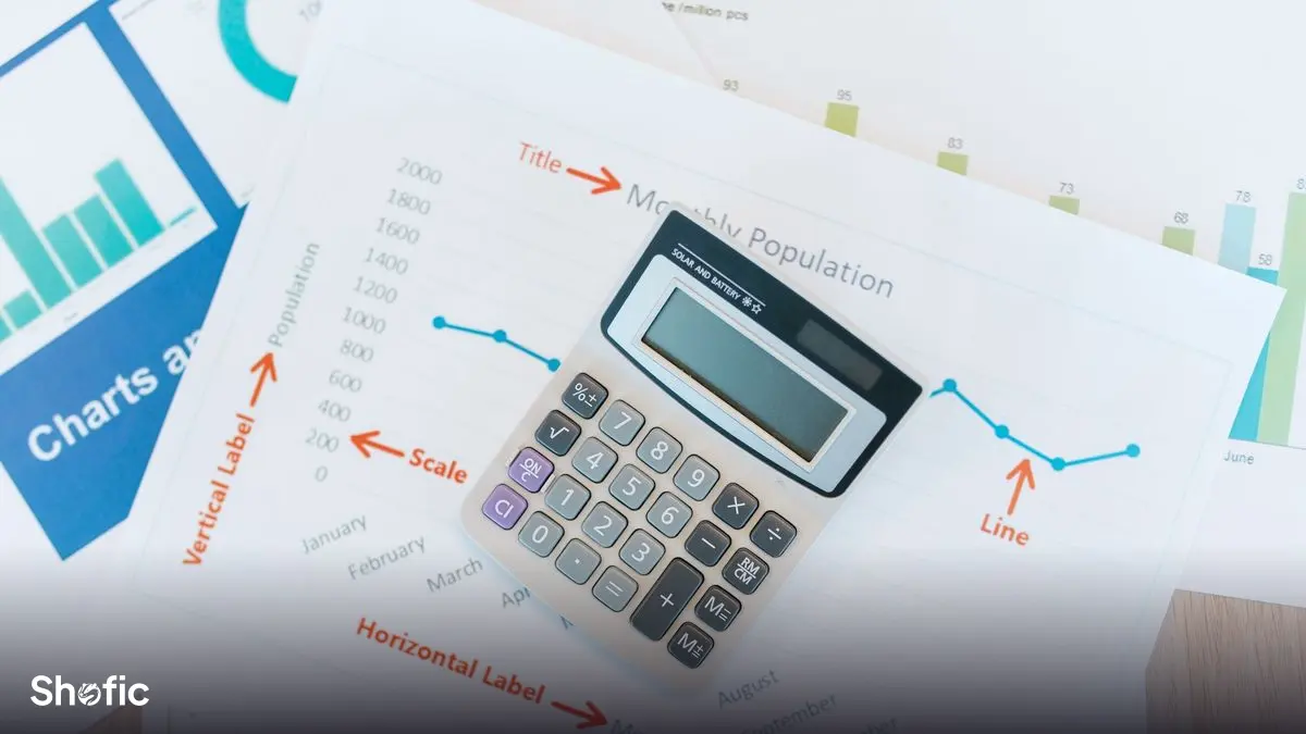 Engagement rate being calculated from analytics on a desk