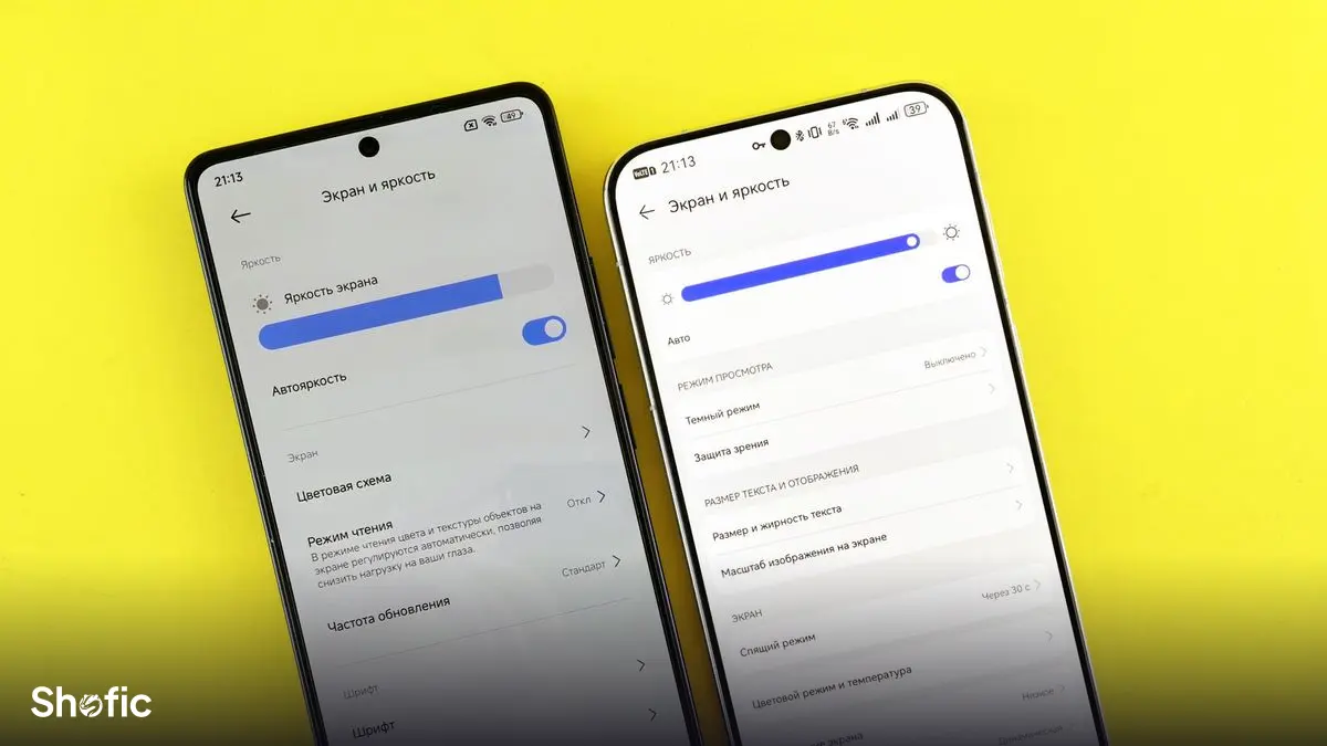 Two smartphones side by side comparing social apps