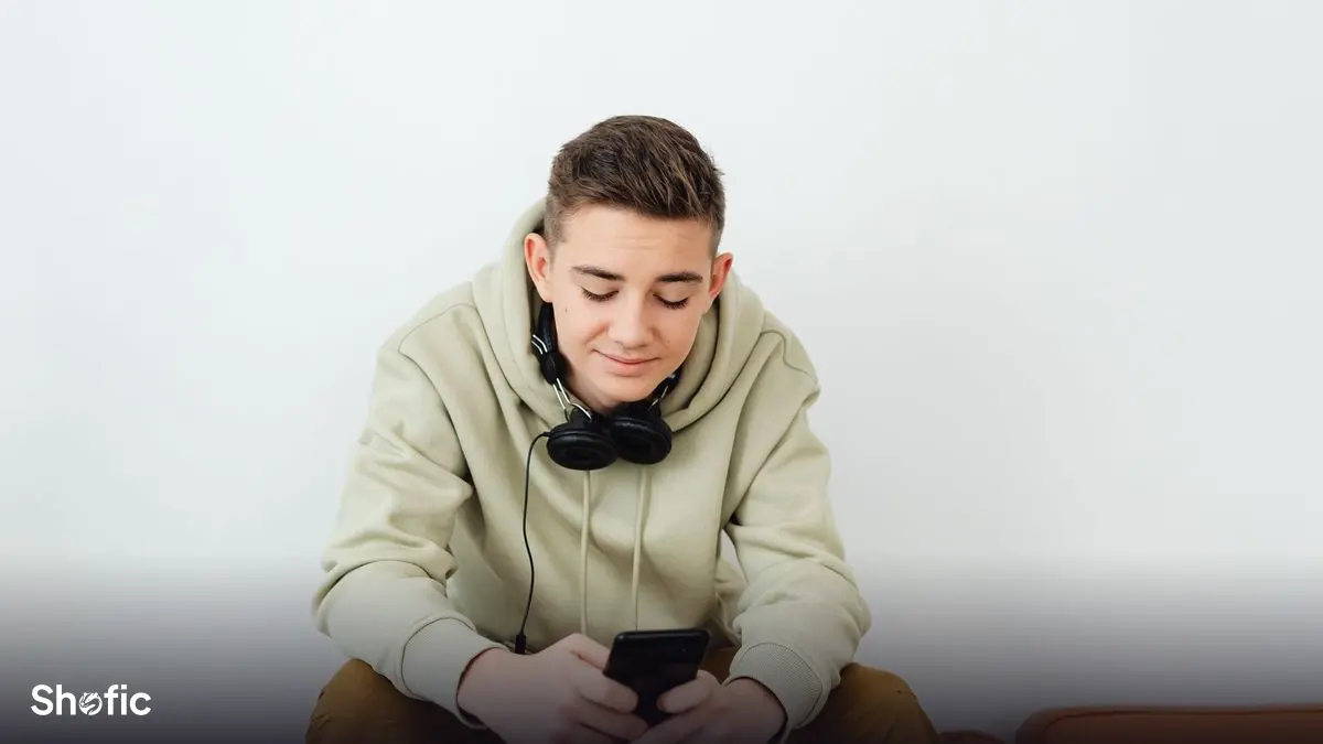 Listening to music on headphones