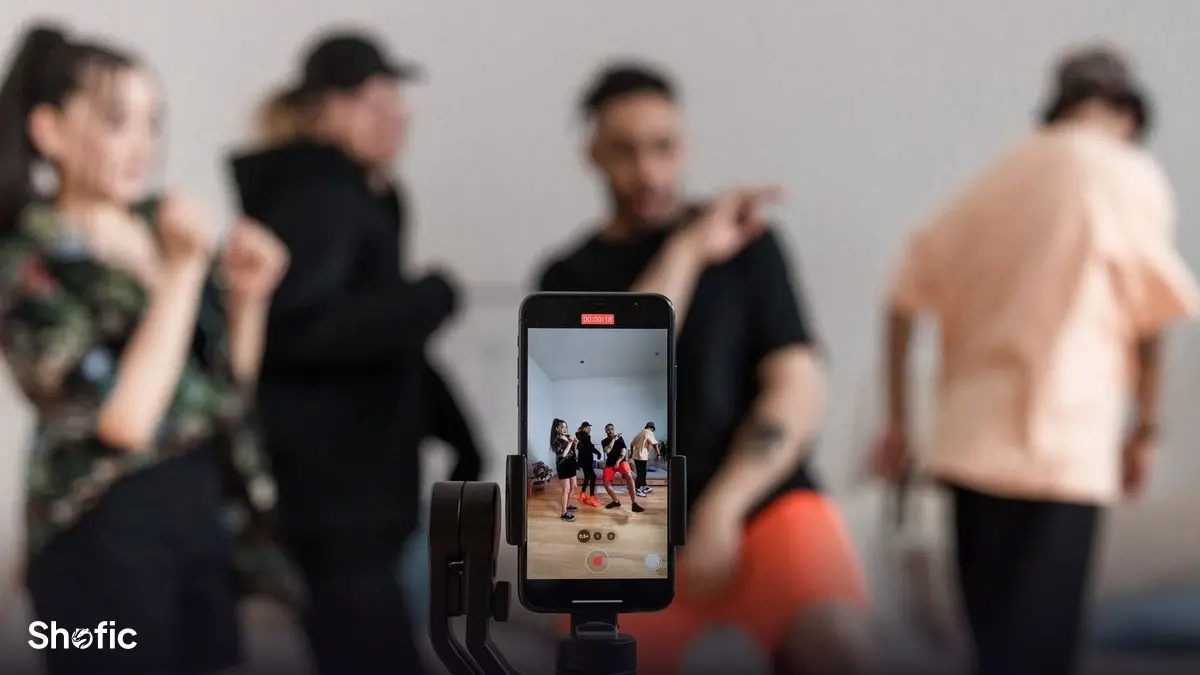 Filming a vertical short video with a phone
