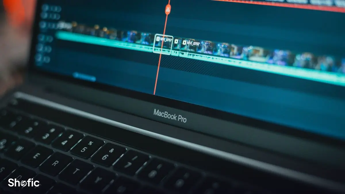 A video editing timeline open on a computer screen