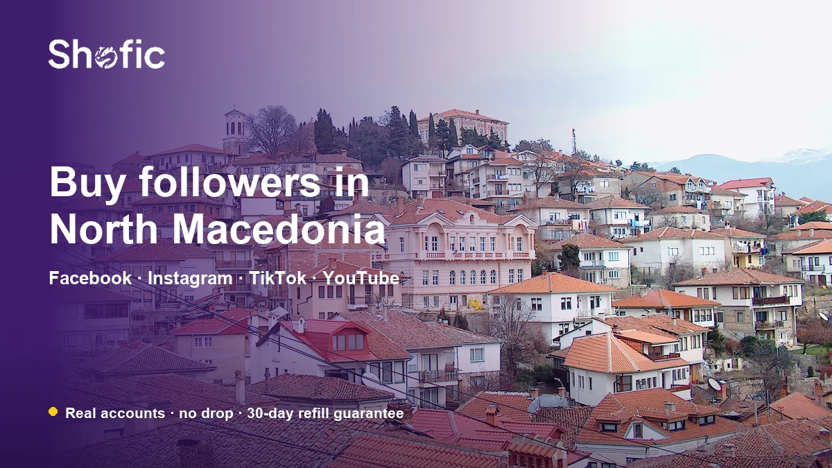 Buy followers in North Macedonia — Shofic, over the old town of Ohrid