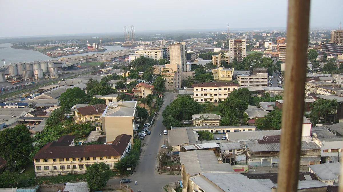 The port city of Douala, Cameroon