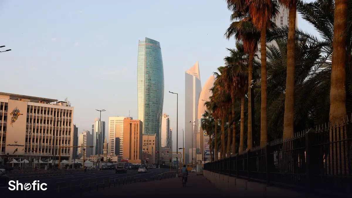 Kuwait City towers on the waterfront