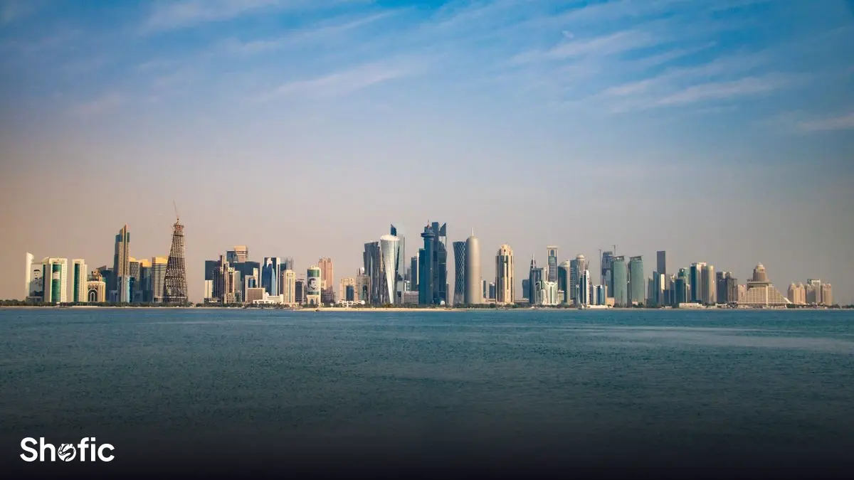 Doha skyline seen from the Corniche
